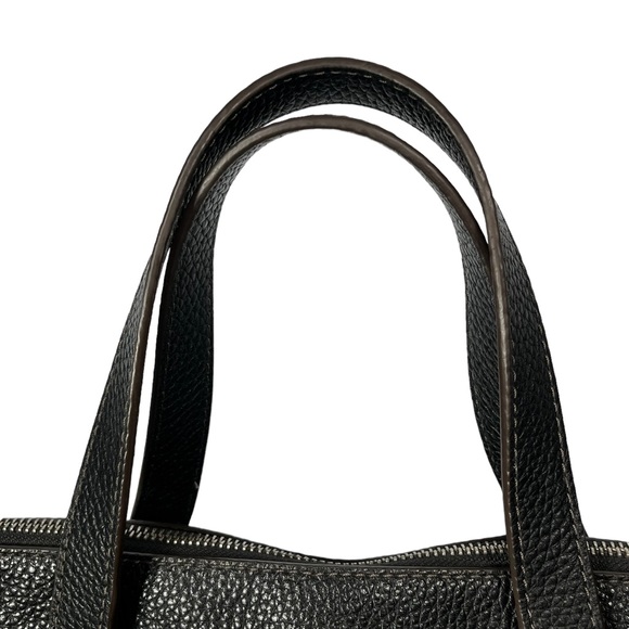 Fossil Black Leather Bag Purse Pebble Cow Hide Leather Vachette Small Satchel - Picture 8 of 16